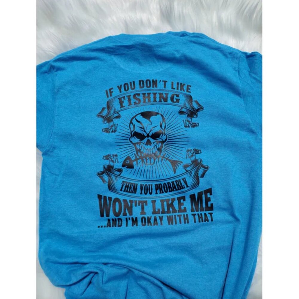 Fishing Mens Funny Custom Tee Graphic Short Sleeve T-Shirt